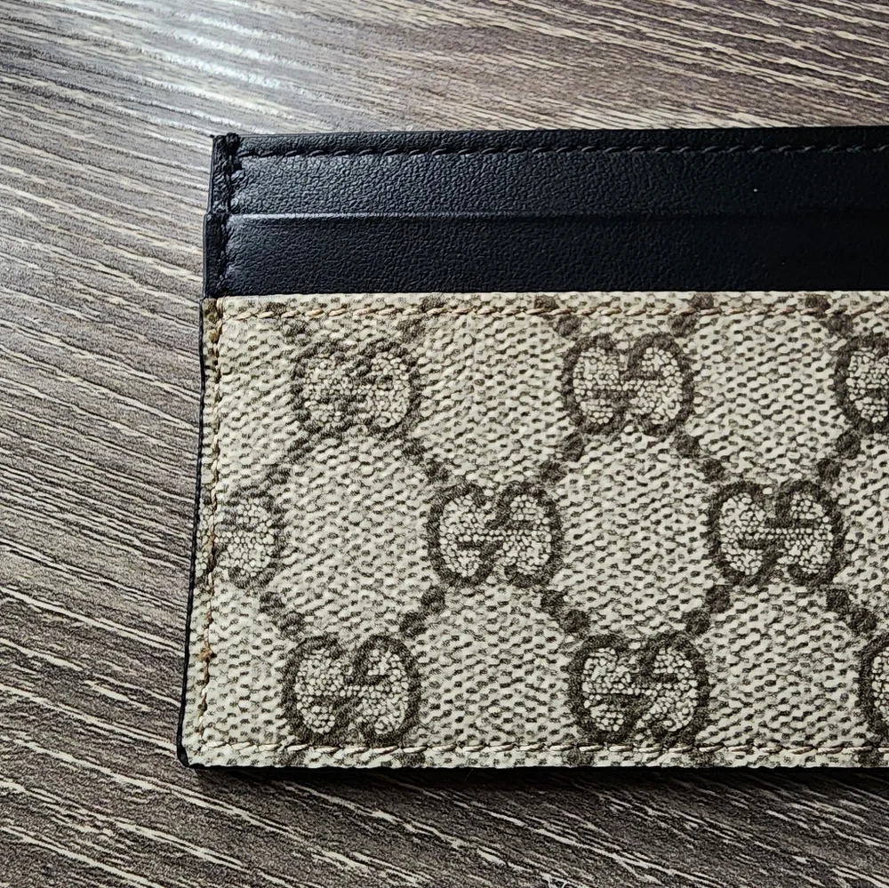 GUCCI GG Card Holder Supreme Beige/Black COA included NWOT - Picture 4 of 10
